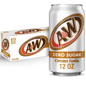 A&W - Diet Cream 12 oz Can 24pk Case