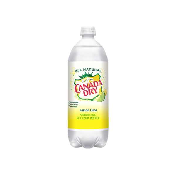 Canada Dry - Lemon-Lime Seltzer 1 Liter (33.8 oz) Bottle 12pk Case