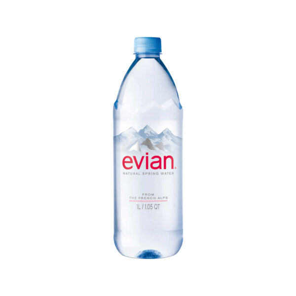Evian - 1 Liter (33.8 oz) Still Plastic Bottle 12pk Case