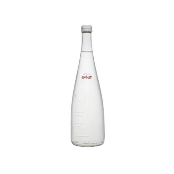 Evian - 750ml (25.3 oz) Still Glass Bottle 12pk Case