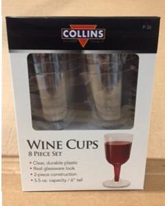 Cups - Wine Cups-5oz Plastic (8 Pack)