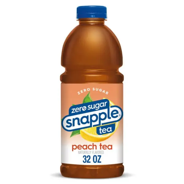Snapple - Diet Peach Tea 32 oz Plastic Bottle 12pk Case