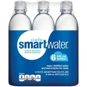 Glaceau - Smartwater Still 16.9 oz (500ml) Plastic Bottle 6pk