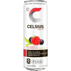 Celsius - Raspberry Acai Green Tea 12 oz Can 12pk case