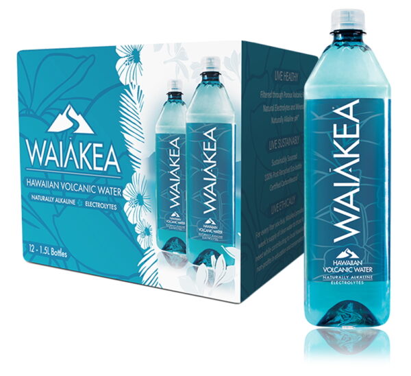 Waiakea - Hawaiian Volcanic Water 1.5 Liter (50.7 oz) Bottle 12pk Case
