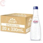 Evian - 330ml (11.2 oz) Sparkling Glass Bottle 20pk Case