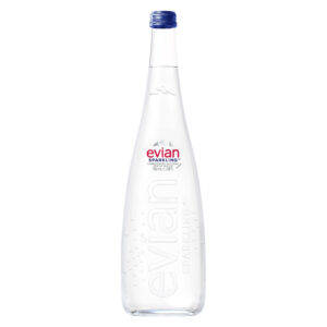 Evian - 750ml (25.3 oz) Sparkling Glass Bottle 12pk Case