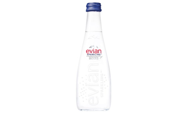 Evian - 330ml (11.2 oz) Sparkling Glass Bottle 20pk Case