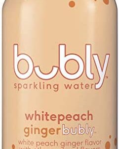 Bubly - WhitePeach Ginger Sparkling 12 oz Can 24pk Case