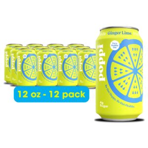 Poppi - Ginger Lime 12 oz Can 12pk Case