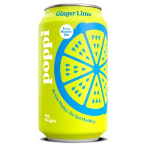 Poppi - Ginger Lime 12 oz Can 12pk Case