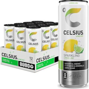 Celsius - Sparkling Lemon Lime 12 oz Can 12pk case