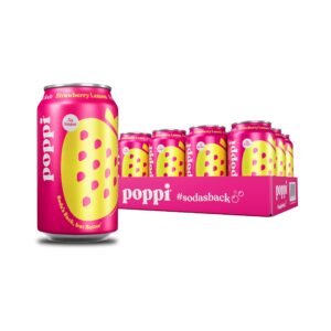 Poppi - Strawberry Lemon 12 oz Can 12pk Case