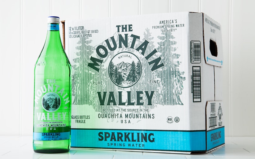 Mountain Valley- Sparkling Spring Water 1 Liter (33.8oz) Glass Bottle 12pk Case Mountain Valley- Sparkling Spring Water 1 Liter (33.8oz) Glass Bottle 12pk Case
